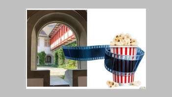 Openair-Kino im Innenhof