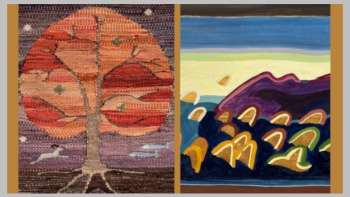 Gewebt und gemalt