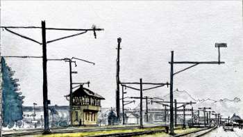 Urban Sketching im Stellwerk Heerbrugg