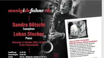 Jazz zu Zweit: Sandra Bötschi (Saxophon) Lukas Stocker (pian
