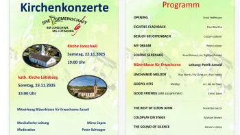 Kirchenkonzert der Spielgemeinschaft Jonschwil-Lütisburg