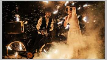 Herz-Feuer - Glitzer Glanz und Feuertanz