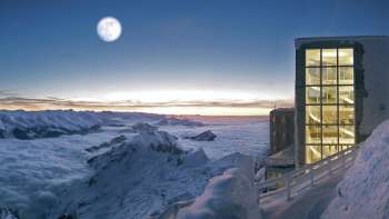 Romantic full moon trip up the Säntis