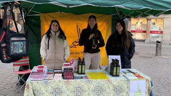 Verkauf von palästinensischem Olivenöl