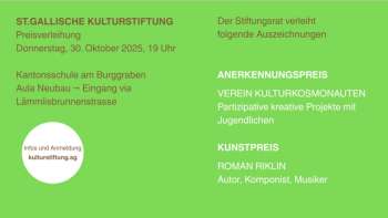 Preisverleihung Anerkennungspreis und Kunstpreis 2025