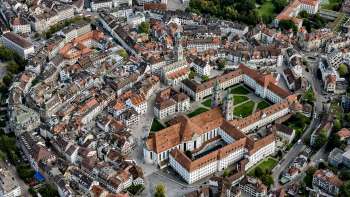 Altstadt, Altstadt / UNESCO Stiftskirche, Aussicht, Drohne, Drohnenaufnahmen, Innenstadt, Kathedrale, Klosterplatz, Luftansicht, Luftaufnahme, St.Gallen, UNESCO Weltkulturerbe, Weitsicht