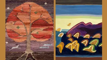 Gewebt und gemalt
