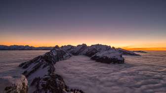 Descente en soirée sur le Hohen Kasten